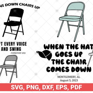 Ich überlebte The Riverboat Brawl Alabama SVG, Guns Down Chairs Up svg, Klappstuhl svg, Lift Every Voice und Swing, Montgomery Chair svg
