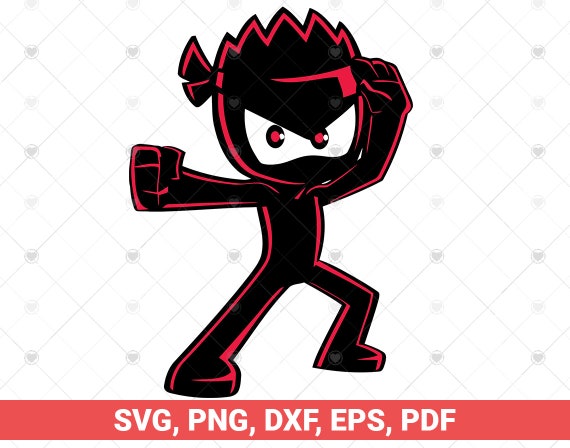 Ninja for Kidz Svg Bundle, Bundle Layered Svg, Png, Pdf, Dxf, Eps