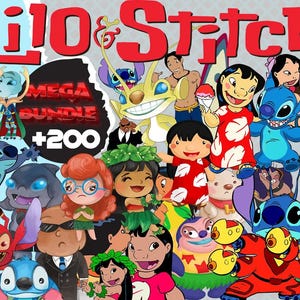 Lilo and Stitch clipart bundle, Stitch SVG, Stitch PNG, Stitch Bundle, Stitch shirt designs, Disney Hawaiian Party, Stitch Birthday