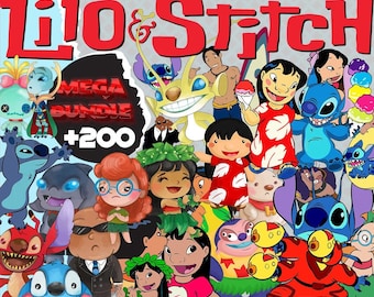 Lilo and Stitch clipart bundle, Stitch SVG, Stitch PNG, Stitch Bundle, Stitch shirt designs, Disney Hawaiian Party, Stitch Birthday