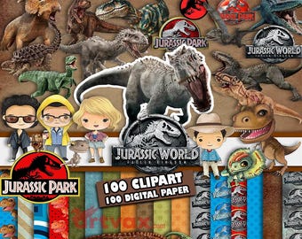 dinosour clipart bundle, jurassic digital png, dino,T-rex png, Dinosaur birthday, jurassic world cake topper, Jurassic Dinosaur clipart