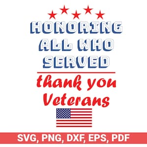 Zu Ehren aller, die gedient haben, danke Veteranen svg, amerikanische Flagge Veteran Design svg, Veterans Day Geschenk, ehren alle, die png, svg