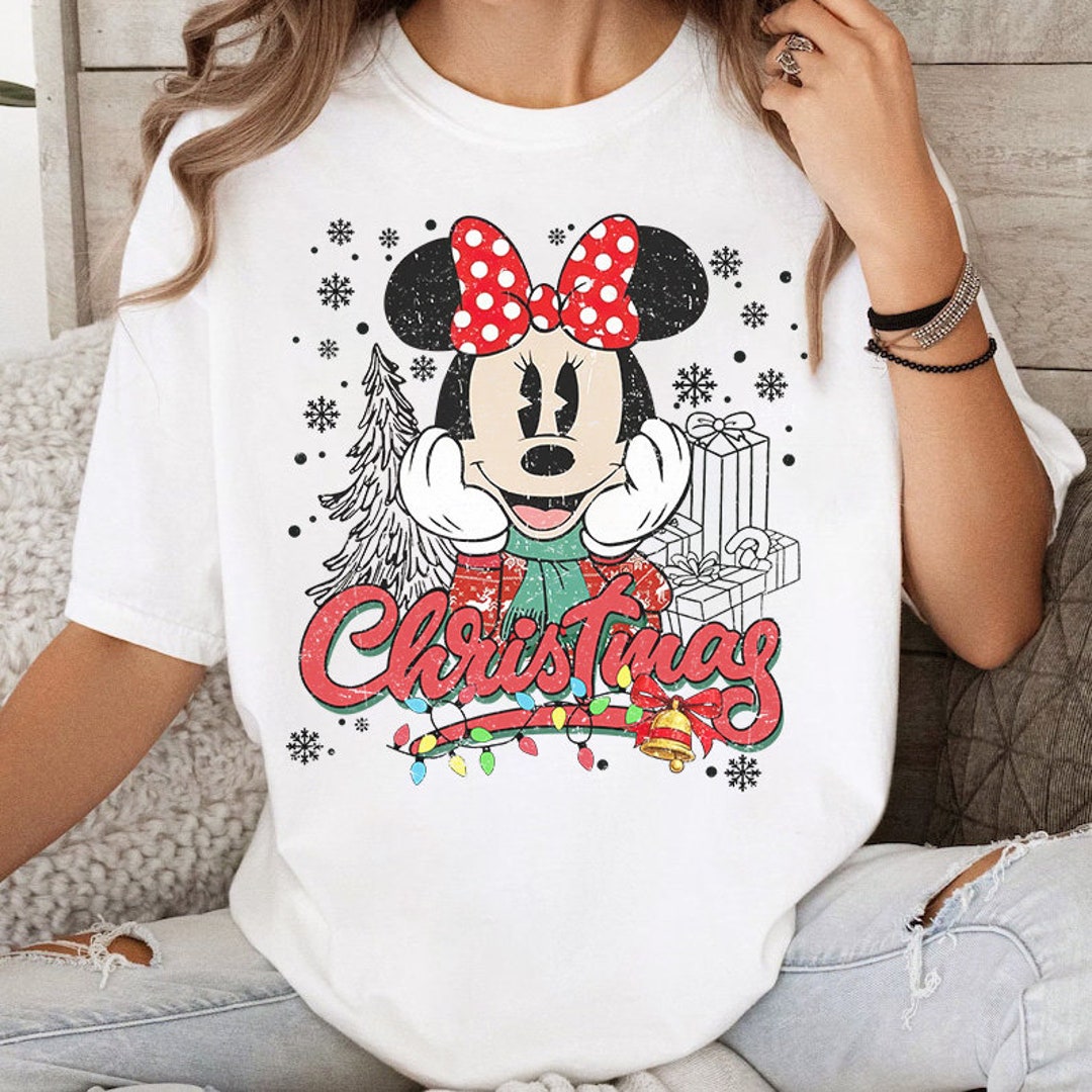 Vintage Disneyland Minnie Christmas Shirt, Disneyland Minnie Mouse
