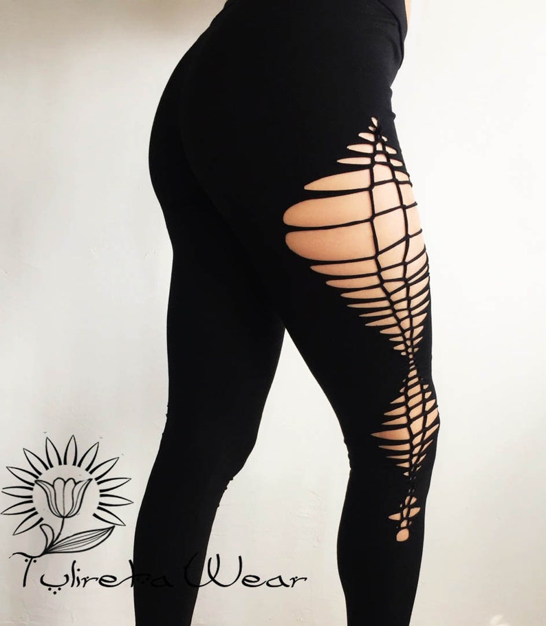 Bohemian cropped cheap leggings Steampunk dance cosplay psytrance braided yoga pants Swirl Tribal style leggings Festival wear