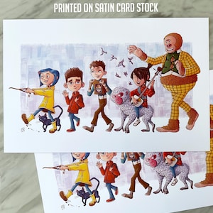 LAIKA Characters Walk 17"x11" Art Print (Standard Edition) - Coraline, ParaNorman, Kubo, Box Trolls, Missing Link