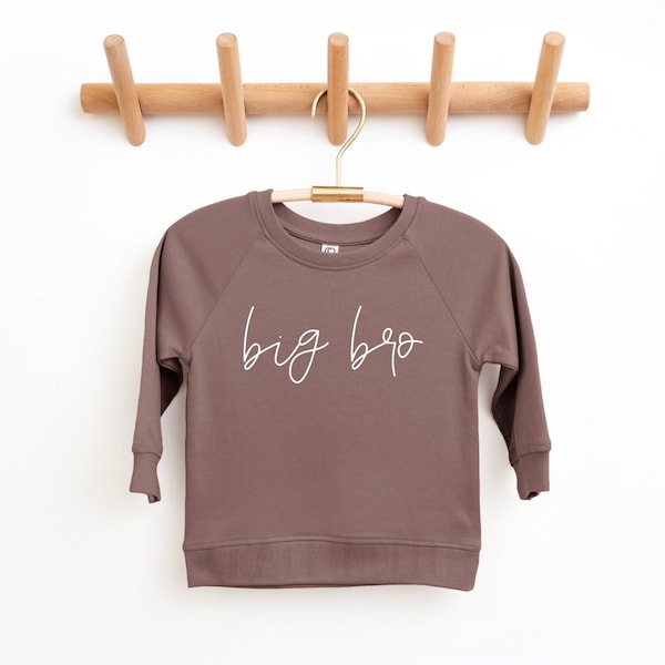 Big Bro Organic Pullover | Big Bro | Organic Clothing | Big Brother | New Big Brother | Neutral Sweatshirt | Big Brother Sweatshirt |Brother