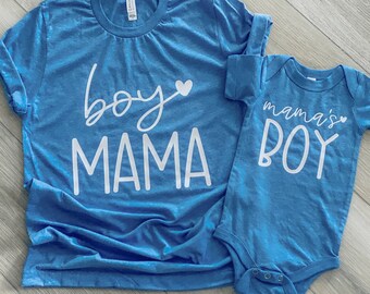 Boy Mama Shirt | Mama Shirt | Mama's Boy | Mommy and Me Shirt | Mama and Me | Matching Mommy and Me | Mother Son Shirts | Lil Man | Matching