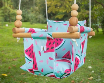 Watermelon Baby Swing: Montessori Outdoor Garden Swing, CE Certified Summer Baby Gift