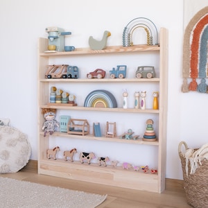 Toddler Toy shelf, Nursery Toy Storage, Montessori furniture, Toy cabinet, Spielzeugregal, étagère à jouets, Playroom shelf, wall-mounted