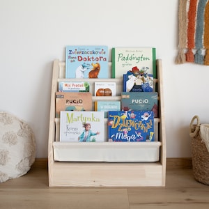 Étagère Montessori pour tout-petits, Bücherregal, bibliothèque, rangement pour livres, meubles de chambre d'enfants, étagère à livres, étagère frontale