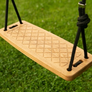 Handcrafted Wooden Tree Swing for Kids and Adults - Outdoor Swing Set