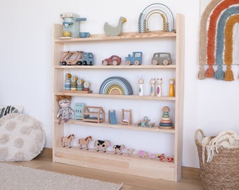 Toddler Toy shelf, Nursery Toy Storage, Montessori furniture, Toy cabinet, Spielzeugregal, étagère à jouets, Playroom shelf, wall-mounted