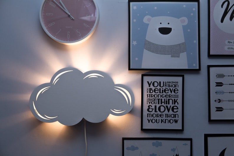 Cloud baby night lamp nursery lamp wall lamp children Etsy