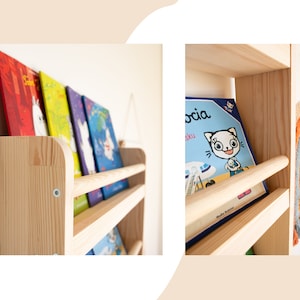 Vetrina a parete, libreria per l'asilo nido, libreria Montessori, Bücherregal, libreria, mobili per la camera dei bambini, étagère à livres immagine 5