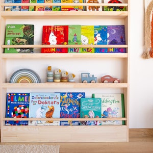 Vetrina a parete, libreria per l'asilo nido, libreria Montessori, Bücherregal, libreria, mobili per la camera dei bambini, étagère à livres immagine 7