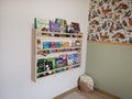 Kids Montessori bookshelf, wall wooden bookcase, Bücherregal, Nursery bookshelf, toddler book storage, kids room shelves, display cabinet