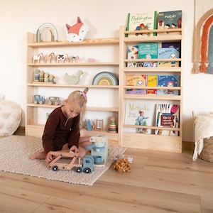 Vitrine murale, étagère de chambre d'enfant, étagère Montessori, Bücherregal, rangement de livres, meubles de chambre d'enfants, étagère à livres image 9