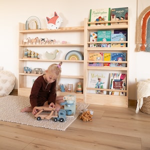 Vetrina a parete, libreria per l'asilo nido, libreria Montessori, Bücherregal, libreria, mobili per la camera dei bambini, étagère à livres immagine 9