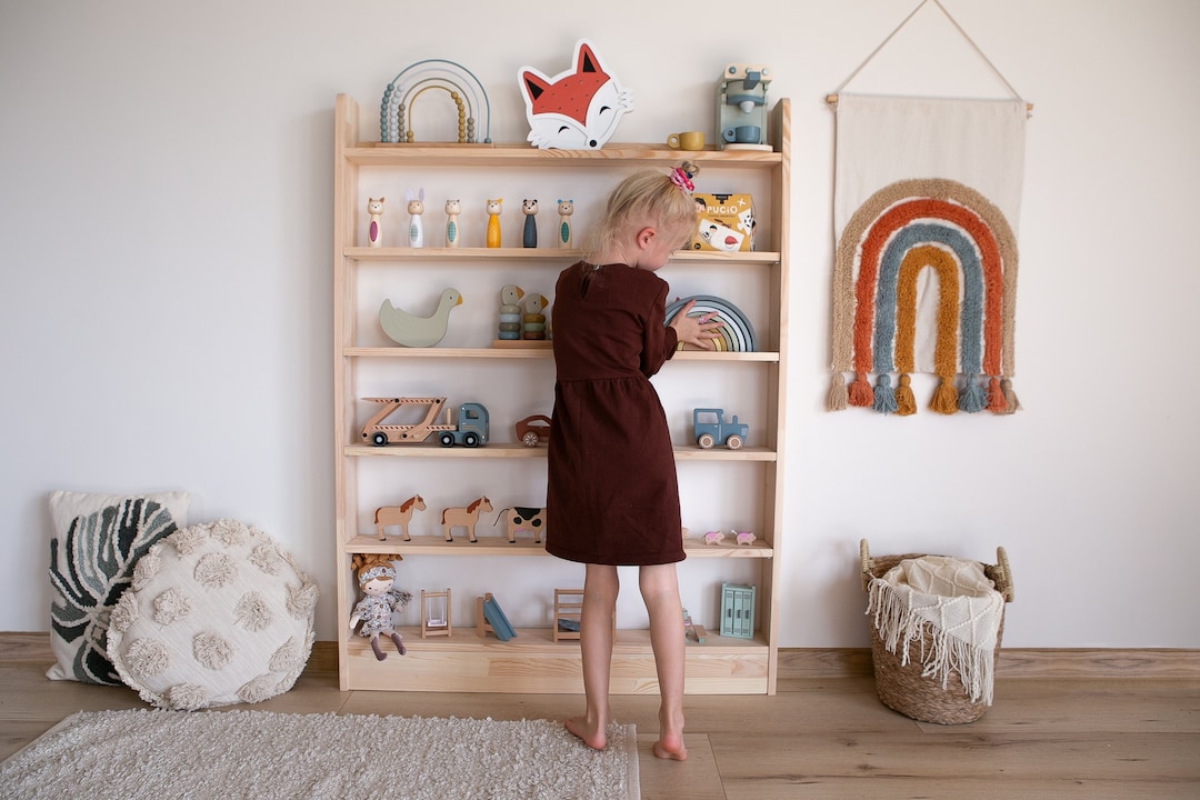 XXL Montessori Toy Shelf, Big Wall Shelf, Toy Storage, Montessori