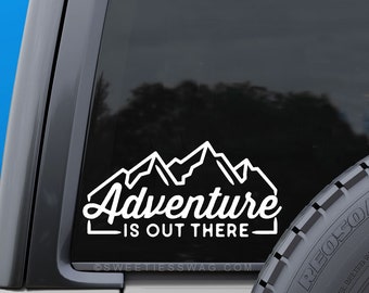 Adventure Is Out There Car Window Sticker Decal, Outdoor, Waterproof, Free Shipping