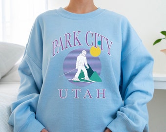 Park City Sweatshirt, Vintage Style Utah Ski Crewneck, Unisex