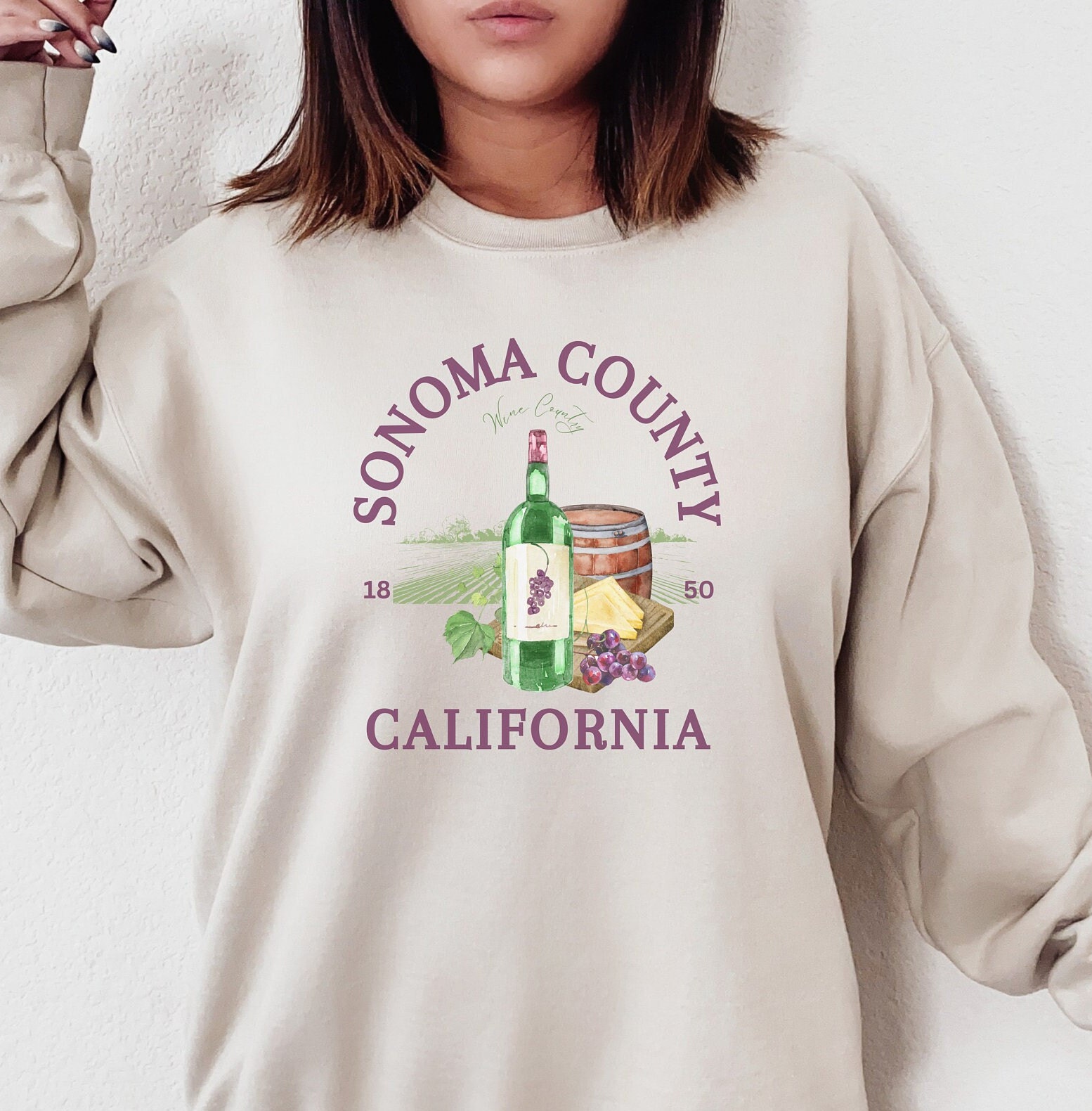 Sonoma County Shirt, California Wineries Tee, Vineyard Clothes