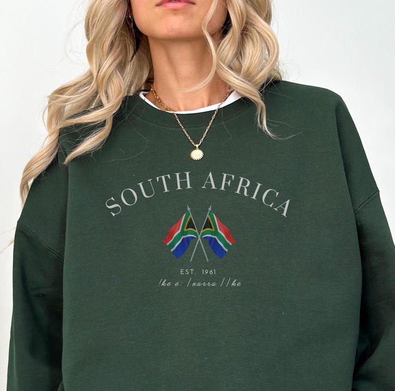 South Africa Flag Sweatshirt Heritage Pullover Crewneck Sweater Gift