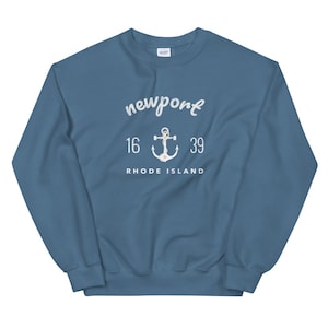 Newport Rhode Island Unisex Sweatshirt | Newport RI Vintage Style Anchor Shirt | Newport Crewneck | Newport Gift | Rhode Island Sweatshirt