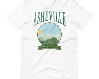 Asheville North Carolina Shirt: Distressed Vintage Mountain Tee