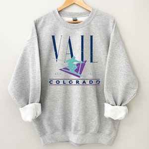Vail Vintage Style Unisex Sweatshirt | Vail Ski Crewneck | Vail Ski Resort | Vail Sweater
