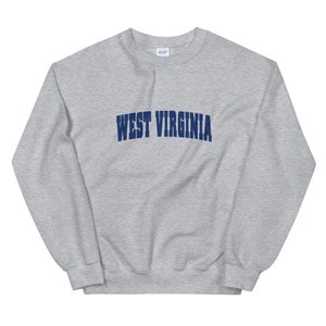 West Virginia Sweatshirt | West Virginia Large Logo | West Virginia Shirt | West Virginia Gift | WV | West Virginia State | Mountaineers