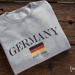Germany Flag Vintage Style Unisex Crewneck Sweatshirt | Germany Shirt | Germany Long Sleeve