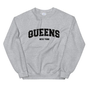 Queens Unisex Sweatshirt | Queens New York Varsity Letter Vintage Style Shirt | Queens NY Crewneck | New York Gift | Queens NY Shirt