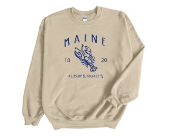 MAINE vintage スウェット Vintage Maine Crewneck Sweatshirt Print Logo Grey Color