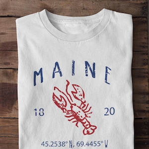 Maine Lobster T-Shirt: Vintage Style Unisex Tee