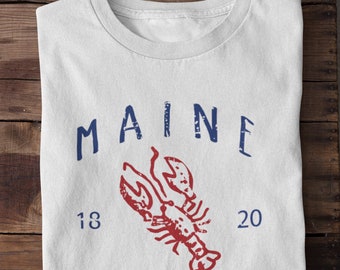 Maine Lobster T-Shirt: Vintage Style Unisex Tee