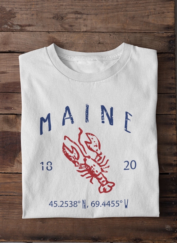Maine Lobster Unisex T-shirt | Maine Vintage Style Shirt | Maine Gift -  Etsy Canada