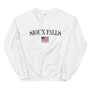 Sioux Falls Unisex Sweatshirt | Sioux Falls South Dakota American Flag Shirt | SD | Sioux Falls Long Sleeve | Sioux Falls Gift