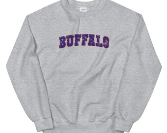 Buffalo Unisex Sweatshirt | Buffalo New York Varsity Letter Vintage Style Crewneck Sweatshirt | Buffalo Gift | Buffalo NY Shirt