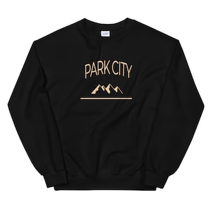 Park City Utah Mountain Range Unisex Crewneck Sweatshirt | Utah Long Sleeve Shirt | Ski Resort | UT | Utah Gift | Park City Souvenir