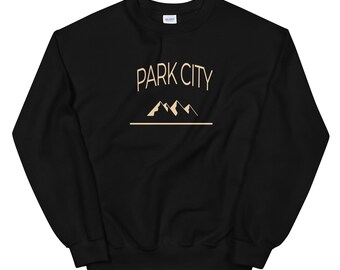 Park City Utah Mountain Range Unisex Crewneck Sweatshirt | Utah Long Sleeve Shirt | Ski Resort | UT | Utah Gift | Park City Souvenir