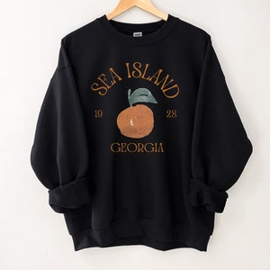 Sea Island Vintage Style Unisex Sweatshirt | Sea Island Georgia Peach Crewneck | Sea Island Distressed Sweatshirt | Sea Island Gift