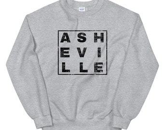 Asheville North Carolina Long Sleeve Shirt | Asheville NC Block Sweatshirt