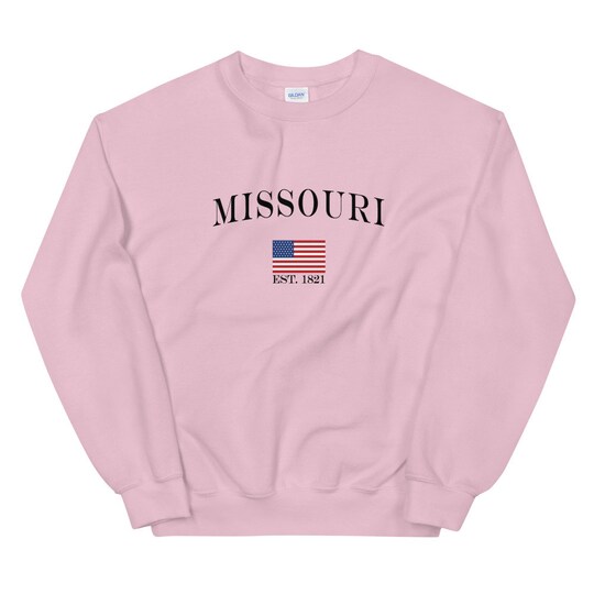 Disover Missouri Unisex Sweatshirt | Missouri Vintage Style American Flag Crewneck Sweatshirt