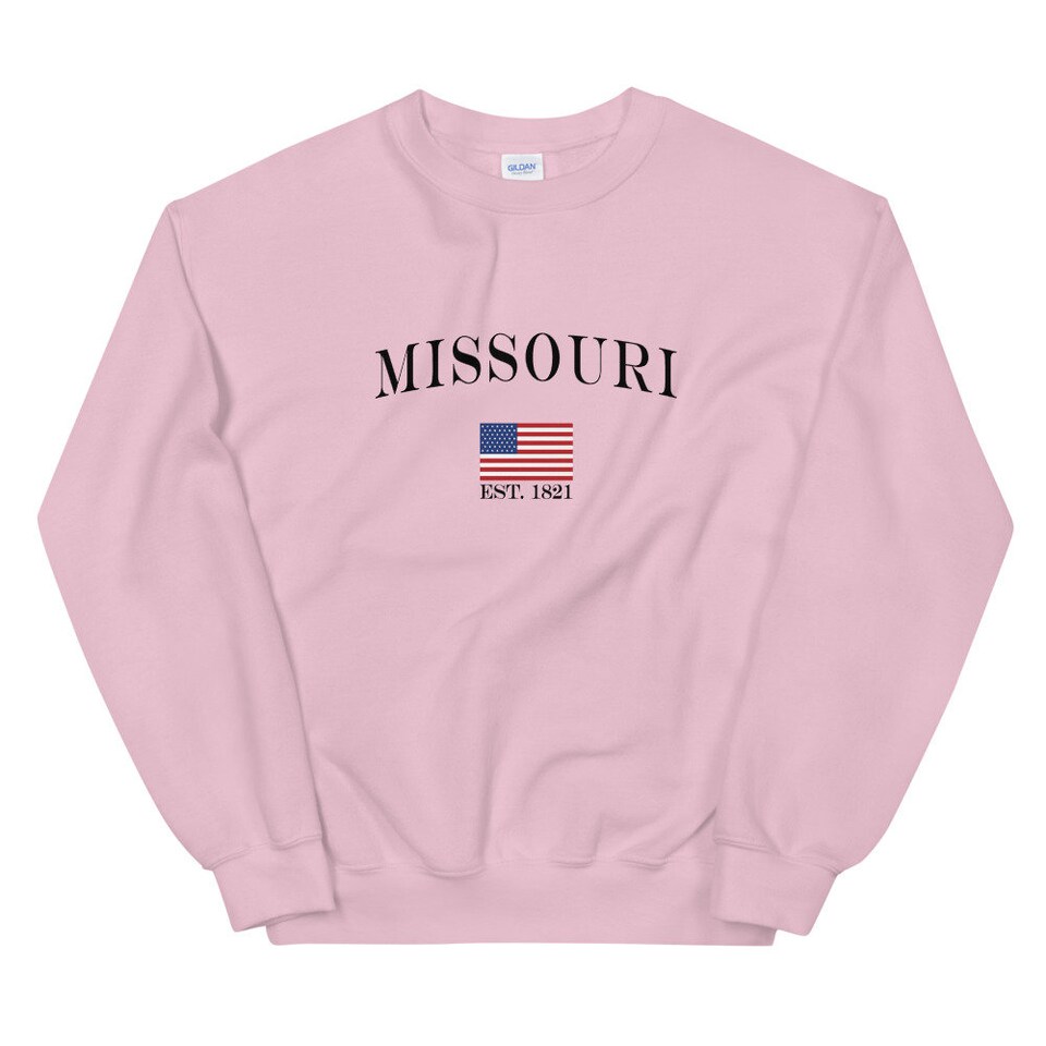 Discover Missouri Unisex Sweatshirt | Missouri Vintage Style American Flag Crewneck Sweatshirt