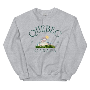 Quebec City Sweatshirt, Canada Pullover Crewneck Sweater