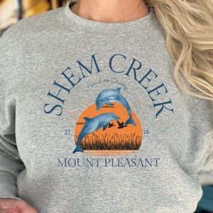 Felpa Shem Creek - Girocollo unisex Mount Pleasant - Regalo Charleston SC