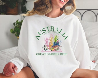 Great Barrier Reef Sweatshirt, Australia Crewneck, Marine Life Biology Sweater, Cozy Pullover Jumper