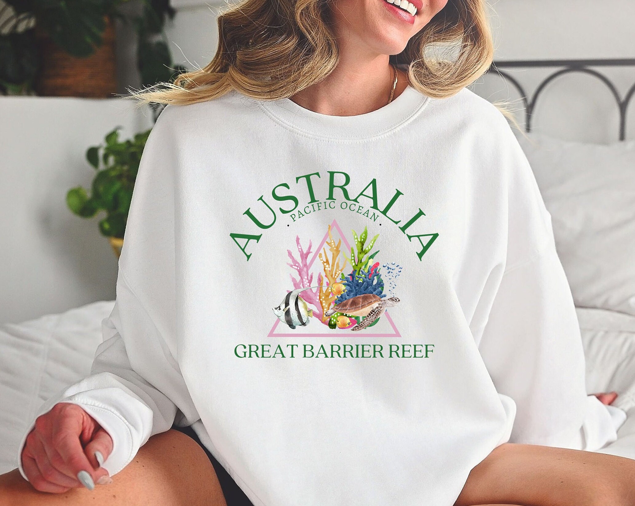 Sudadera de la Gran Barrera de Coral cuello redondo de Australia sueter de biologia de la vida marina jersey acogedor Etsy Mexico