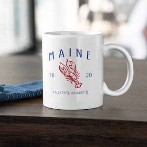 Maine Lobster Mug | Maine Gift Mug | Travel Gift